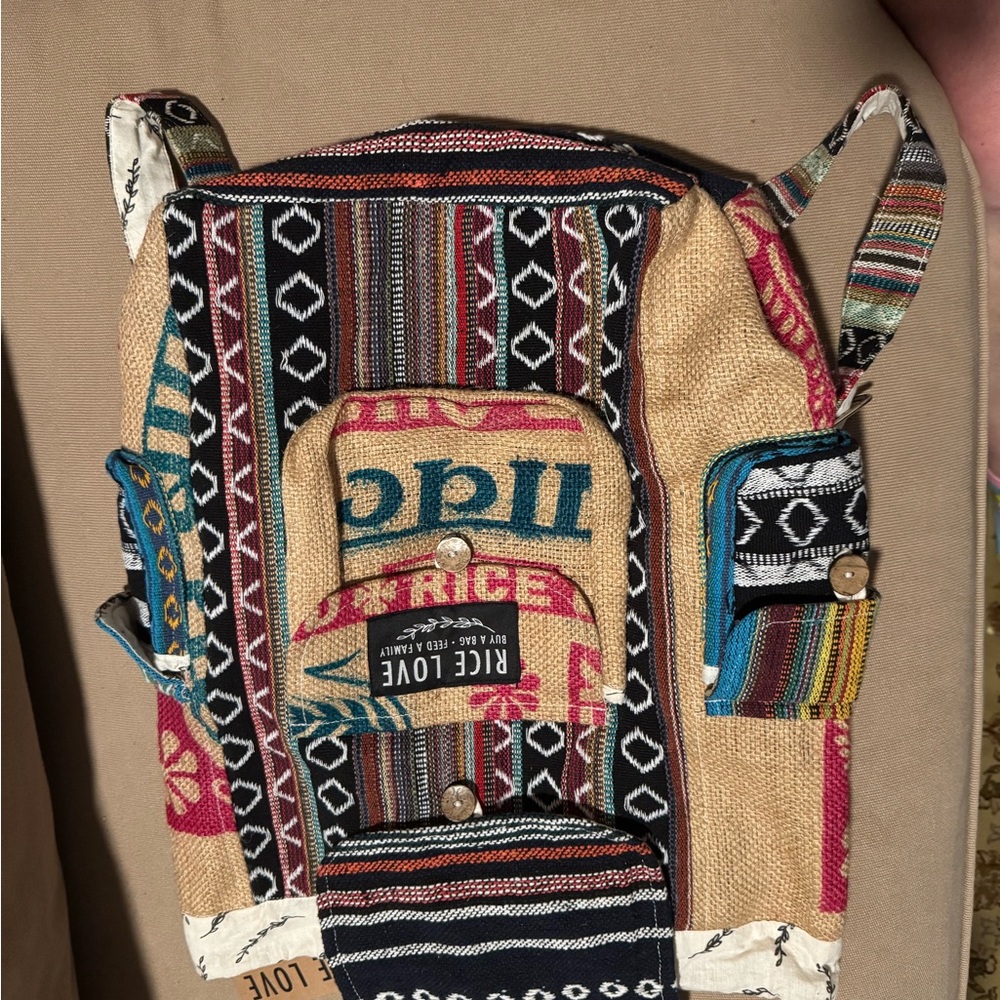Rice Love Backpack - brand new with tags. Great brand story!